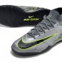 Men's& woman's Mercurial Superfly 9 Elite Indoor Chrome Concept Pack - Chrome GreyGreenBlack