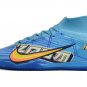 Men's& woman's   Mercurial Superfly 9 Elite Indoor KM X Mbappe - Baltic BlueWhite