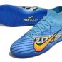 Men's& woman's   Mercurial Superfly 9 Elite Indoor KM X Mbappe - Baltic BlueWhite