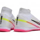Men's& woman's   Mercurial Superfly 9 Elite Indoor Marcus Rashford - WhiteBlackHyper Pink