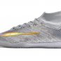 Men's& woman's   Mercurial Superfly 9 Elite Indoor XXV SE Disruption - Metallic SilverWolf GreyBlack