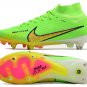 Men's& woman's   Mercurial Superfly 9 Elite SGClog - GreenBlackLaser Pink