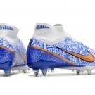 Men's& woman's   Mercurial Superfly 9 Elite SGClog CR7 - WhiteMetallic CopperConcord