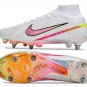 Men's& woman's Mercurial Superfly 9 Elite SG-Pro Marcus Rashford - WhiteBlackHyper Pink