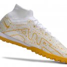 Men's& woman's   Mercurial Superfly 9 Elite Turf - WhiteGoldYellow