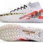 Men's& woman's   Mercurial Superfly 9 Elite Turf Football Boots - WhiteGoldRed