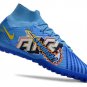 Men's& woman's Mercurial Superfly 9 Elite Turf KM X Mbappe - Baltic BlueWhite