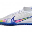 Men's& woman's   Mercurial Superfly 9 Elite Turf Rainbow - WhiteMulticolor