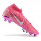 Men's& woman's  Mercurial Superfly 7 Elite FG Mbappe Rosa - Pink BlastWhiteBlack