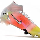 Men's& woman's  Mercurial Superfly 8 'Dream Speed 4' FG - White  Red  Yellow
