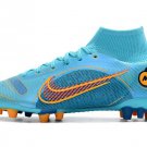 Men's& woman's  Mercurial Superfly 8 Elite AG-Pro Blueprint Pack - Chlorine Blue Laser Orange Marina
