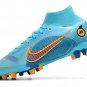 Men's& woman's  Mercurial Superfly 8 Elite AG-Pro Blueprint Pack - Chlorine Blue Laser Orange Marina