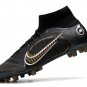 Men's& woman's  Mercurial Superfly 8 Elite AG-Pro Shadow Pack - Black Metallic Gold Metallic Silver
