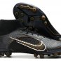 Men's& woman's  Mercurial Superfly 8 Elite AG-Pro Shadow Pack - Black Metallic Gold Metallic Silver