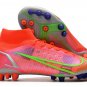 Men's& woman's  Mercurial Superfly 8 Elite AG-PRO Spectrum - Bright Crimson Metallic Silver