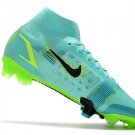 Men's& woman's  Mercurial Superfly 8 Elite FG - Dynamic Turquoise  Lime Glow