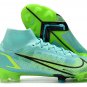 Men's& woman's Mercurial Superfly 8 Elite FG - Dynamic Turquoise Lime Glow
