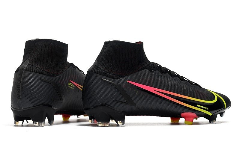 Men's& woman's  Mercurial Superfly 8 Elite FG Black x Prism - Black  Cyber Yellow  Off Noir