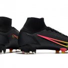 Men's& woman's  Mercurial Superfly 8 Elite FG Black x Prism - Black  Cyber Yellow  Off Noir