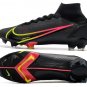 Men's& woman's Mercurial Superfly 8 Elite FG Black x Prism - Black Cyber Yellow Off Noir