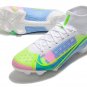 Men's& woman's Mercurial Superfly 8 Elite Fg By You - WhiteBluePinkYellow