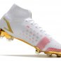 Men's& woman's Mercurial Superfly 8 Elite Fg By You - WhiteGoldPink