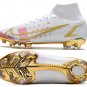 Men's& woman's Mercurial Superfly 8 Elite Fg By You - WhiteGoldPink