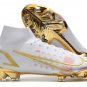 Men's& woman's Mercurial Superfly 8 Elite Fg By You - WhiteGoldPink