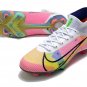 Men's& woman's  Mercurial Superfly 8 Elite FG Dragonfly  -  WhiteMetallic SilverDark Raisin