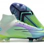 Men's& woman's Mercurial Superfly 8 Elite FG Dream Speed 5 - Barely Green Volt Electro Purple