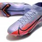 Men's& woman's Mercurial Superfly 8 Elite Fg Mbappé Km Flames - PurpleBlackRed