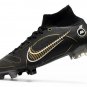 Men's& woman's Mercurial Superfly 8 Elite Fg Shadow Pack - BlackGoldSilver