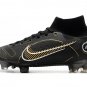 Men's& woman's Mercurial Superfly 8 Elite Fg Shadow Pack - BlackGoldSilver