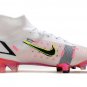 Men's& woman's Mercurial Superfly 8 Elite FG White Black Bright Crimson Pink Blast