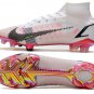 Men's& woman's Mercurial Superfly 8 Elite FG White Black Bright Crimson Pink Blast