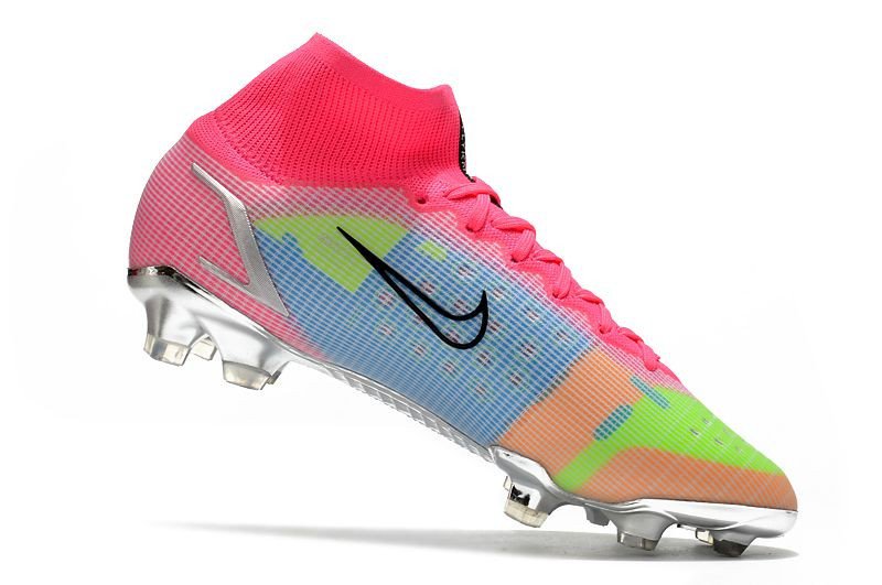 Men's& woman's  Mercurial Superfly 8 Elite FG White Pink Black Multicolor