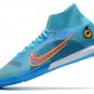 Men's& woman's  Mercurial Superfly 8 Elite Indoor Blueprint Pack - Chlorine Blue Laser Orange Marina