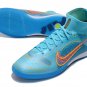 Men's& woman's  Mercurial Superfly 8 Elite Indoor Blueprint Pack - Chlorine Blue Laser Orange Marina