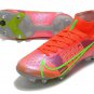 Men's& woman's  Mercurial Superfly 8 Elite SG-PRO Spectrum - Bright Crimson  Metallic Silver  Green