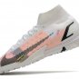 Men's& woman's  Mercurial Superfly 8 Elite Turf - White Bright Crimson Pink Blast