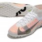 Men's& woman's  Mercurial Superfly 8 Elite Turf - White Bright Crimson Pink Blast