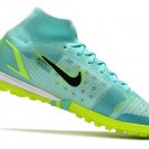 Men's& woman's  Mercurial Superfly 8 Elite Turf Impulse - Dynamic Turquoise Lime Glow