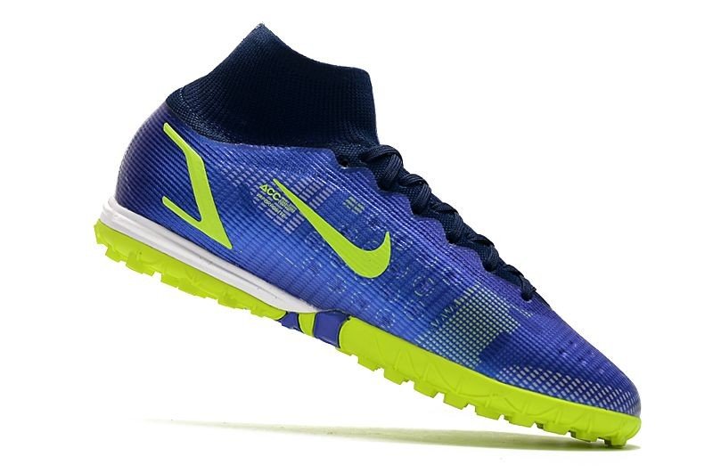 Men's& woman's  Mercurial Superfly 8 Elite Turf Recharge Pack - Sapphire Volt Blue Void