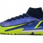 Men's& woman's  Mercurial Superfly 8 Elite Turf Recharge Pack - Sapphire Volt Blue Void