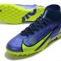 Men's& woman's  Mercurial Superfly 8 Elite Turf Recharge Pack - Sapphire Volt Blue Void