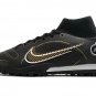 Men's& woman's  Mercurial Superfly 8 Elite Turf Shadow Pack - Black Metallic Gold Metallic Silver