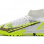 Men's& woman's  Mercurial Superfly 8 Elite Turf Silver Safari CR7 - WhiteBlackMetallic SilverVolt