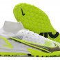Men's& woman's  Mercurial Superfly 8 Elite Turf Silver Safari CR7 - WhiteBlackMetallic SilverVolt