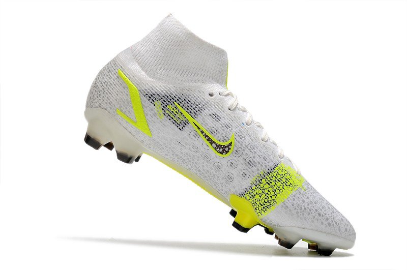 Men's& woman's  Mercurial Superfly 8 'Silver Safari' Elite FG - White  Silver  Yellow  Black