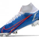 Men's& woman's  Mercurial Superfly Dragonfly 8 Elite FG - Blue  White  Red